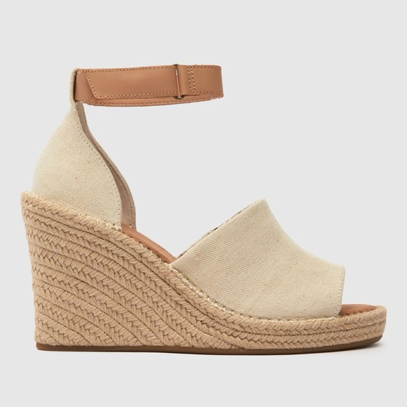 Toms Shoes - TOMS Marisol Espadrille Wedge  Women Beige Casual Platform Sandals W8 Straw Heel